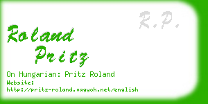 roland pritz business card